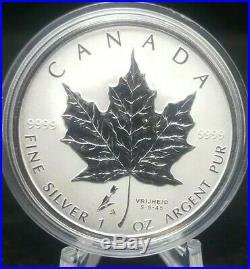 2005 CANADA $5 SILVER MAPLE LEAF Tulip privy Reverse proof coin in OGP