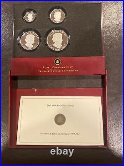 2005 Pure Canada Silver 4 Coin Set, Canadian Lynx Silver Maple Leaf With COA