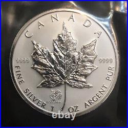 2005 RCM Canada 1 oz Silver Maple Leaf Rooster Privy In Original Plastic