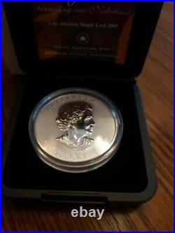 2005 Silver Maple Leaf Tulip Triple Privy Royal Canadian Mint Only 3500 Minted