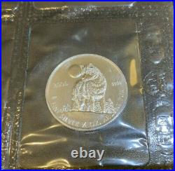 2006 $1 Canada Maple Leaf 1/2 oz Fine. 9999 Silver Timber Wolf SEALED SET OF 10