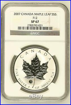 2007 Canada Silver Maple Leaf $5 1 Oz Specimen Finish NGC SP67 Rare