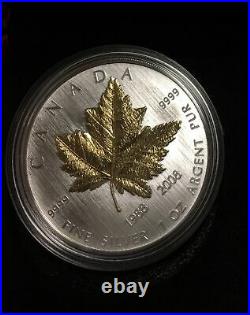 2008 Canada $5 Maple Leaf 1 oz Pure Silver 20th Anniversary
