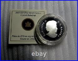 2009 Canada 9999 Silver $20 Dollars Maple Leaf CRYSTAL RAINDROP Proof