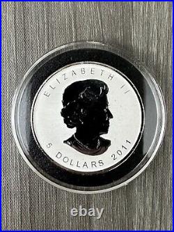 2011 $5 Canada Reverse Proof Silver Maple Leaf F15 Privy 1oz Silver 5K Mintage