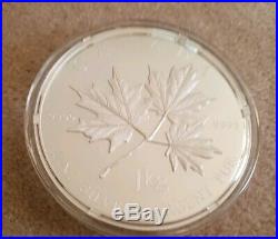 2011 Canada Maple Forever 1 Kilo Silver coin. Original box and COA