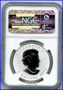 2012 $5 Canada 1 Oz. 9999 Silver Ngc Sp70 Maple Leaf Coin Titanic Privy