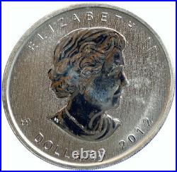 2012 CANADA UK Queen Elizabeth II MAPLE LEAF 1 OZ Vintage Silver $5 Coin i103922