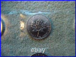 2012 Canada SILVER Maple 1 oz BU in Original Mylar (10 coin sheet)