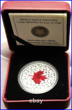 2013 CANADA UK Elizabeth II RED MAPLE LEAF Color Proof Silver $20 Coin i104089