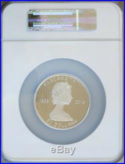 2013 Canada 25th Anniversary 5 oz. Silver $50 Gilt Maple Leaf NGC PF 69