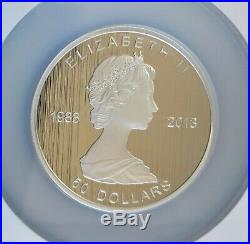 2013 Canada 25th Anniversary 5 oz. Silver $50 Gilt Maple Leaf NGC PF 69