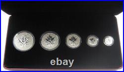 2013 Canada Fine Silver Fractional Set The Maple Leaf! 5 pc 0.9999 fine silver
