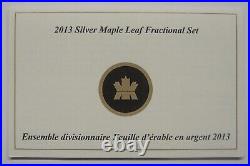 2013 Canada Fine Silver Fractional Set The Maple Leaf! 5 pc 0.9999 fine silver