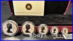 2013 Canada Fractional Silver Proof Set. 9999 Pure Maple Leaf +box/case/coa Fine