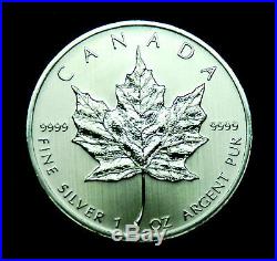 2013 Canada Silver Maple Leaf 1 oz 1 Roll Twenty-five 25 Coins- ships free