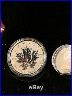 2013 Silver Maple Leaf Fractional Set 25th Anniversary RCM Fine Silver Coins