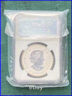 2014 $5 Canada Gilt Maple Leaf NGC PF 70 Reverse Proof FR