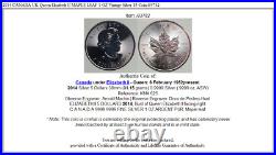 2014 CANADA UK Queen Elizabeth II MAPLE LEAF 1 OZ Vintage Silver $5 Coin i93782