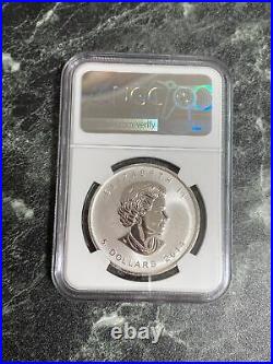 2014 Canada 1oz Maple Leaf Chinese Horse Double Privy Silver Mintage500 NGC PF65