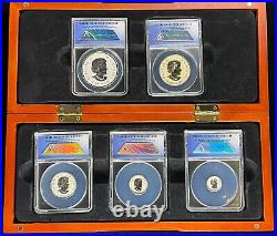 2014 Canada Gold-Plated Silver Maple Leaf Fractional 5-Coin Set ANACS RP70 DCAM