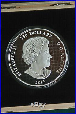 2014 Canada Maple Leaf Forever Enameled Kilo of 99.99% silver 548 minted