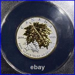 2014 Canada Silver Maple Leaf 5-Coin Set First Release ANACS RP69