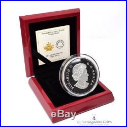 2014 Fine Silver High Relief Canada Maple Leaf 50 Dollar Coin Box COA 157 grams