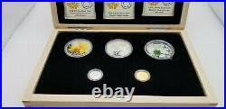 2014'Majestic Maple Leaves 5 coin Set of Silver Platinum Gold