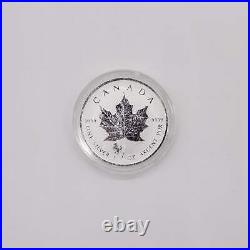 2014 Reverse Proof $5 Canadian Maple Leaf One Ounce Silver Coin, Gem Mint