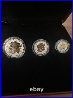 2014 Royal Canadian Mint 2014 Maple Proof Silver 5-Coin Fractional Set