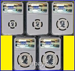 2014 Silver 9999 Maple NGC PF 70 UC EARLY RELEASES GOLD GILT 5 COIN SET BOX