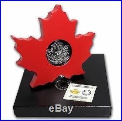 2015 CANADA MAPLE LEAF SHAPED Silver Coin in Box