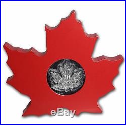 2015 CANADA MAPLE LEAF SHAPED Silver Coin in Box