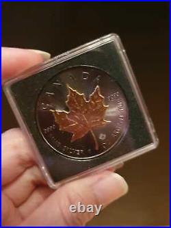 2015-Canada 1 Oz Silver Maple Leaf Golden Enigma-Black Ruthenium + Gold