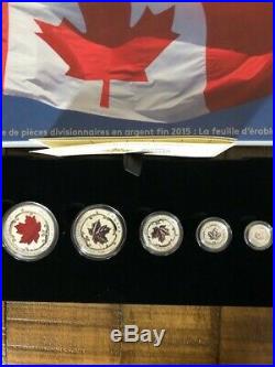 2015 Canada Fine Silver Fractional Set The Maple Leaf