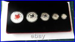 2015 Fractional Set THE MAPLE LEAF FINE SILVER COINS