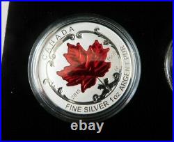 2015 Fractional Set THE MAPLE LEAF FINE SILVER COINS