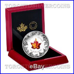 2016 5 oz. Pure Silver Coin Murano Maple Leaf Autumn Radiance SOLD OUT