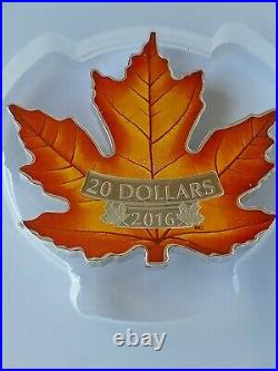 2016 Canada $20 1oz Silver Proof Canadian Maple PCGS PR69DCAM Colorized Coin