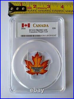 2016 Canada $20 1oz Silver Proof Canadian Maple PCGS PR69DCAM Colorized Coin