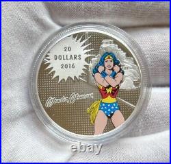 2016 Canada $20 3x 1oz DC Comics Superman, Batman, Wonder Woman 3 Coin Set