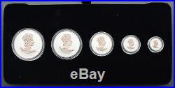 2016 Canada Maple Leaf 5 Coin Silver Fractional Set Longest Reign RCM Free S/H