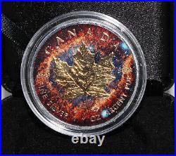 2016 Canada Silver 1 Oz Space Collection Helix Nebula $5 Maple Colored Coin