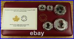 2016 Canada Silver Fractional Maple Leaf 5-Piece Set OGP and COA
