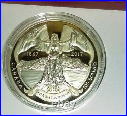 2017 $100 10oz Silver Confederation Of Canada Medal