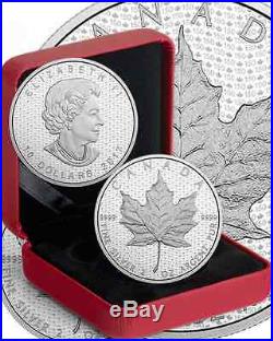 2017 2OZ Iconic Maple Leaf Canada 150th Birthday $10 Pure Silver Coin