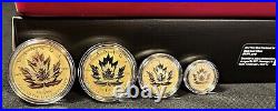 2017 CANADA 4 COIN. 9999 SILVER PROOF FRACTIONAL MAPLE LEAF withCOA/SPECS/CASE