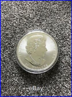 2017 Canada 10 Oz Silver Maple Leaf Coin Bu No Milk Spots