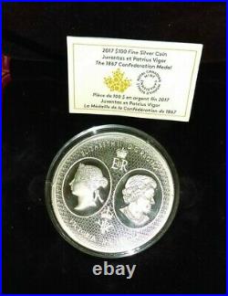 2017 Canada 10 Oz Silver Proof Wyon $100 Coin Box + COA